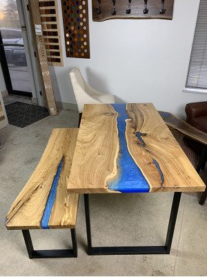 Ontwerp Tafel Bank Eettafel Keukentafel Woonkamertafels Banken Massief epoxy nieuw