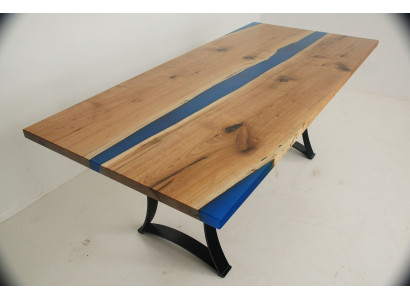 Epoxiehars eettafel echt houten meubels waterval epoxy tafel giethars massief