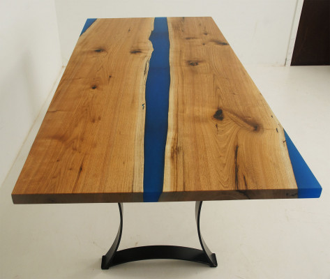Epoxiehars eettafel echt houten meubels waterval epoxy tafel giethars massief