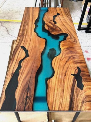 Moderne tafels Eettafel Ontwerp Tafel Hars Zee Rivier Meubels 220x90 Epoxy Oceaan