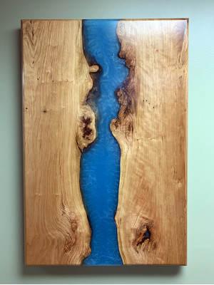Eettafel River Table Massief Tafels 220x100 Riviertafel Zee Waterval Epoxyhars