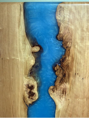 Eettafel River Table Massief Tafels 220x100 Riviertafel Zee Waterval Epoxyhars