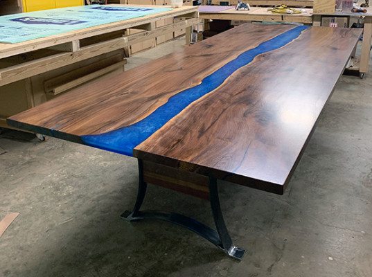 Epoxihars Eettafel River Table 240x100 Riviertafel Nieuw Echt Hout Tafels