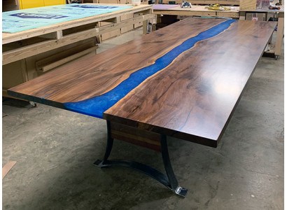 Epoxihars Eettafel River Table 240x100 Riviertafel Nieuw Echt Hout Tafels