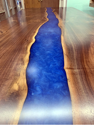 Epoxihars Eettafel River Table 240x100 Riviertafel Nieuw Echt Hout Tafels