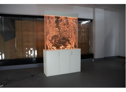Waterspiegelmuur Kolom met onderkast Scheidingswand Plank Vitrine