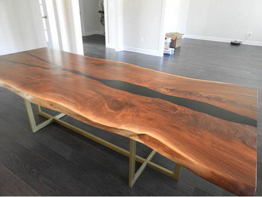 Riviertafel Eettafel Massief Tafels 240x100 Epoxyhars Zee