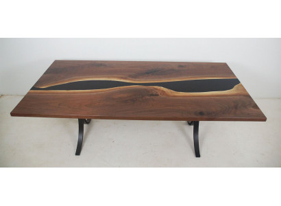 Epoxihars Eettafel River Table Echt hout Massieve tafels 240x100 Riviertafel Nieuw
