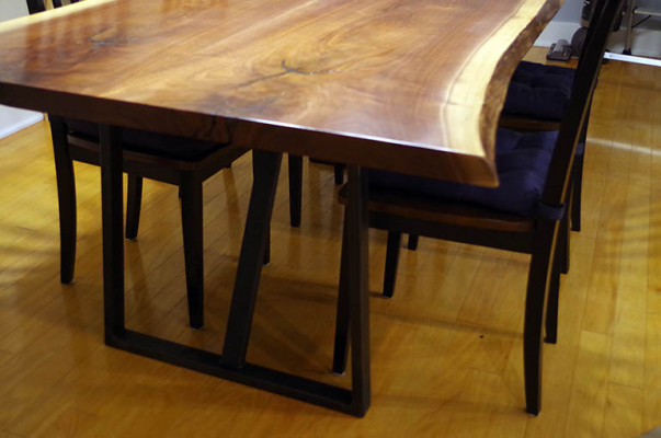Epoxiharsen eettafel echt hout massieve meubelen waterval epoxy tafel 260x100cm.