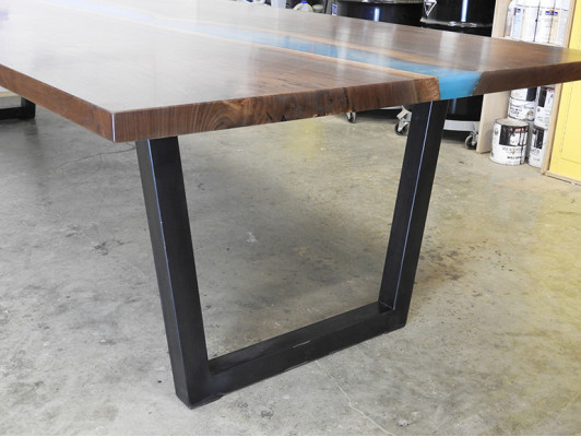 Epoxyhars Eettafel Riviertafel Massief 240x100 Riviertafel Nieuw Echt