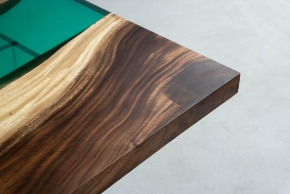 Epoxyhars Eettafel River Table Echt Hout Massieve Tafels 220x90