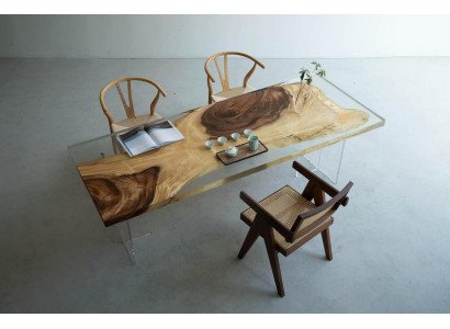 Epoxihars Eettafel Riviertafel Massief Tafels 200x90 Riviertafel Nieuw