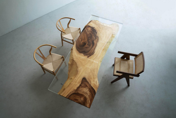 Epoxihars Eettafel Riviertafel Massief Tafels 200x90 Riviertafel Nieuw
