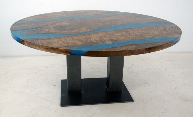 Massieve eettafel Ronde tafel Epoxy hars meubelen Waterval riviertafels Meubels