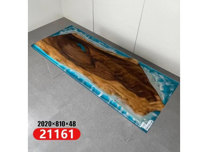 Riviertafel Eettafel Riviertafel Massief Tafels 202x81 Epoxyhars Zee
