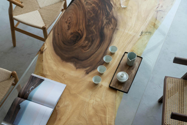 Eettafel Zee Water Rivier Echt hout Riviertafel 180x90 Tafels