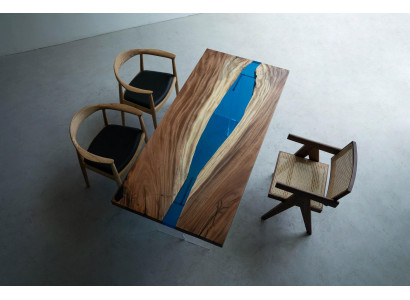 Eettafel River Table Massief Tafels 185x85cm Riviertafel Epoxyhars Zee