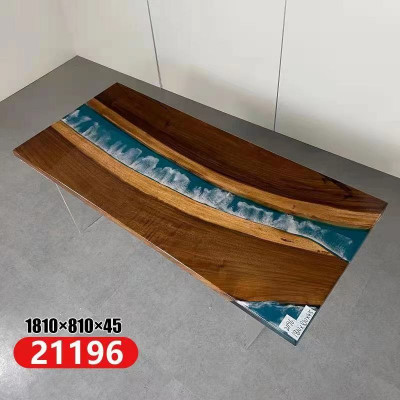 Echt hout waterval tafel epoxy hars eettafel epoxy tafels massief