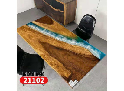 Tafels Eettafel Design Tafel Moderne Zee Rivier Meubels 161x81 Epoxy