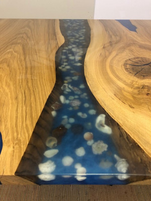 Eettafel River Table Echt Hout Riviertafel 110x110 Massieve Tafels