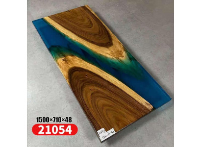 Luxe meubels Eettafel River Echt hout Riviertafel Massief Epoxyhars Tafels