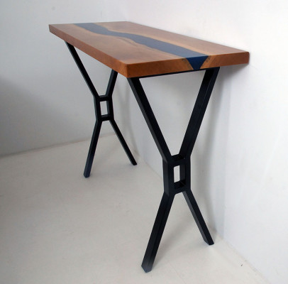 Maatwerk Tafel Epoxyhars Epoxyrivier Echt hout Prijs per vierkante meter Tafelshars