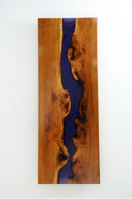 Muurbeeld Epoxyhars Echt designerbeeld Handgemaakt Watervalbeeld