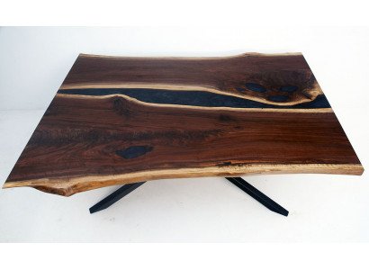 Epoxihars op maat gemaakt tafel Epoxy hars stroom Echt hout Prijs 1m² tafels