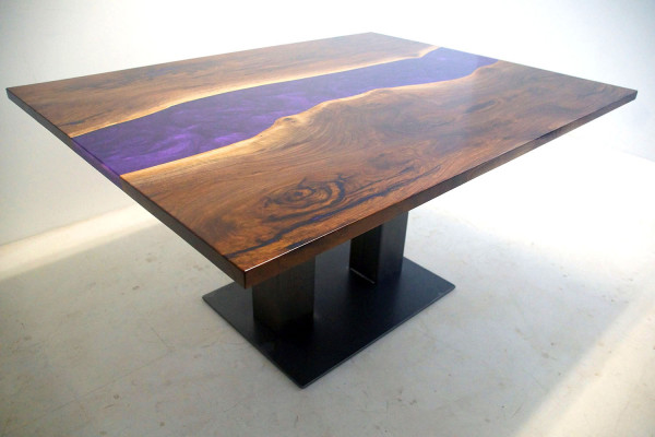 Tafel Epoxyhars Epoxyhars Rivier Echt Hout Prijs 1m² Tafels Op Maat