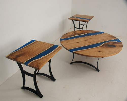 Epoxy Rivier Maatwerk Tafel Epoxyhars Echt Hout Prijs 1m² Tafels Resin