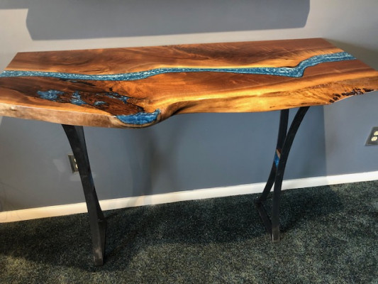 Console-ontwerp tafel commode met de hand gemaakte epoxyhars tafels