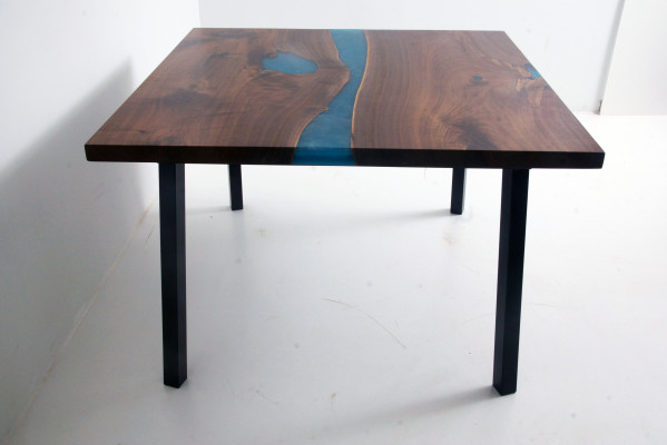 Salontafel River Table Echt Hout Riviertafel Massief Decoratieve Epoxyhars