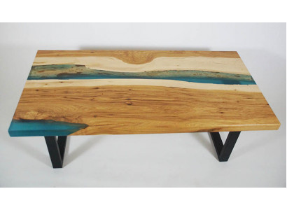 Salontafel River Table Epoxyhars Massief Tafels 120x70 Riviertafel Echt Hout