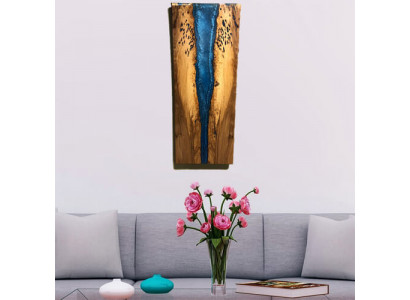 Muur Kunst Epoxy Hars Schilderij Echt Beeld Handgemaakt Waterval Schilderij