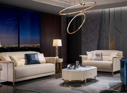 Woonkamer Designerbank Bankstel 3+2+1 Zits leren bank Moderne