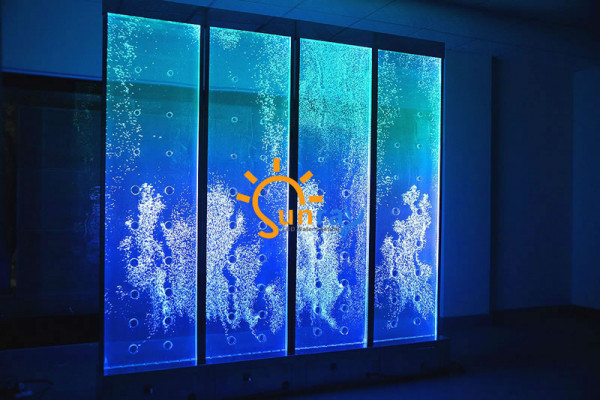 Moderne scheidingswand Water muur Decoratieve LED waterwand Verlichte muur