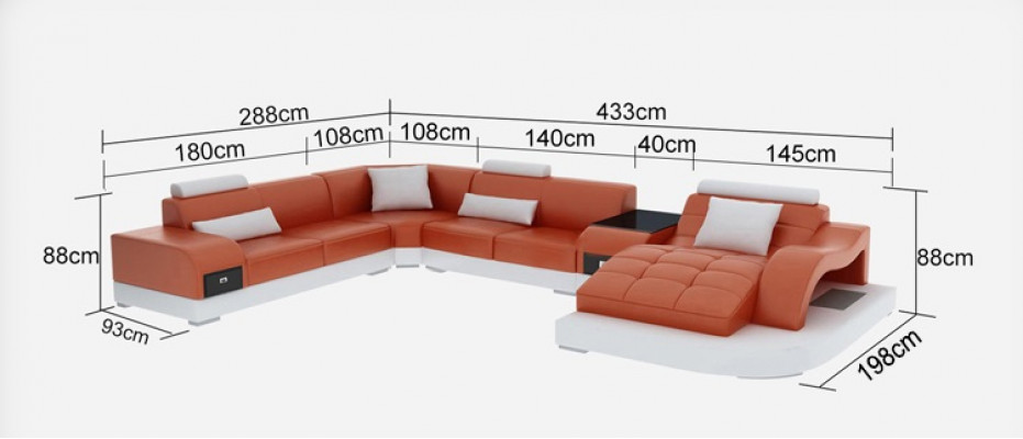 Sofa Bank Bekleding Zitje Hoek Moderne Banken U Vorm Woonlandschap Set Nieuw