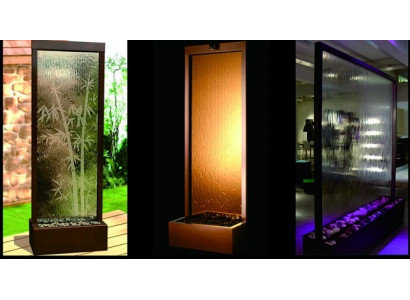 Moderne scheidingswand waterval muur Decoratieve waterval Watermuur Led