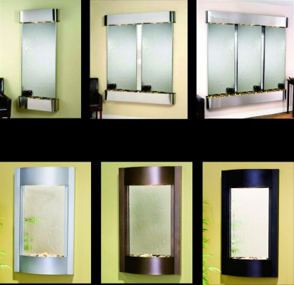 Decoratieve moderne scheidingswand Waterwanden LED waterscherm Verlichte muur