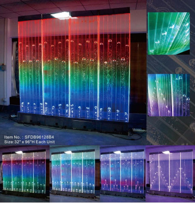 Wandpaneel met waterbellen Decoratieve LED-watermuur Ontwerper water muur