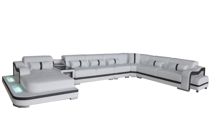 Leder Bank Bekleding Stoel Woonlandschap Ontwerp Modern Hoekbank Sofa U Vorm