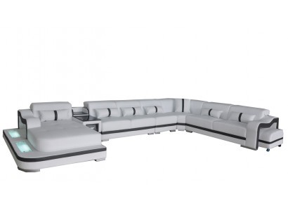 Leder Bank Bekleding Stoel Woonlandschap Ontwerp Modern Hoekbank Sofa U Vorm