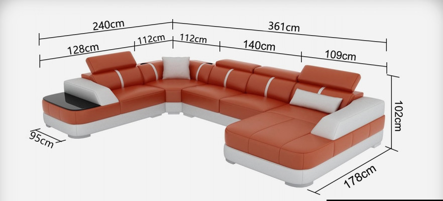 Ontwerp Hoekbank Zit Lederen Bekleding Hoekbank Woonlandschap Banken Nieuw Bank