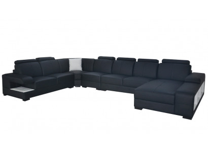 Leder bankbekleding zitontwerp moderne hoekbank U-vorm woonlandschap