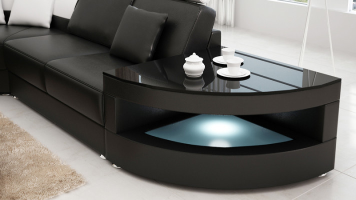 Leren bank Bank Woonlandschap Hoekbank Hoekmeubel Ontwerp Modern Nieuw Bank + USB