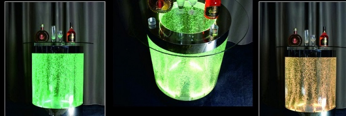 Tafel LED-bar Watermuur Barbalie Rek Meubels Verlichte salontafel