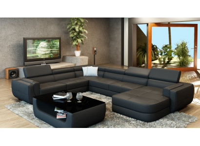 Designersofa Zitkussen Hoek Leren Bank Woonlandschap Bank Bank Kussen Nieuw