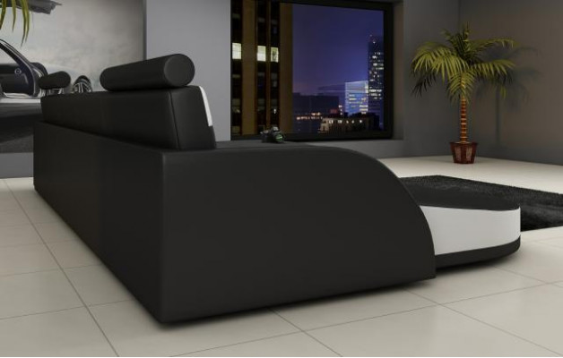 WOHNLANDSCHAFT LEDERSOFA XXL ECKSOFA + USB GARNITUR ECKCOUCH Massanfertigung  WOONLANDSCHAP LEDEREN BANKSTEL XXL HOEK BANKSTEL + USB-SET HOEKCOUCH Maatwerk