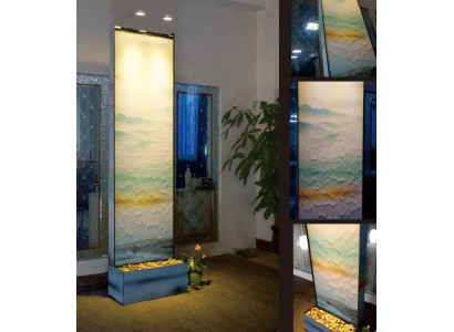 Scheidingswand waterval zuil muren watermuur LED 60x210cm waterwanden