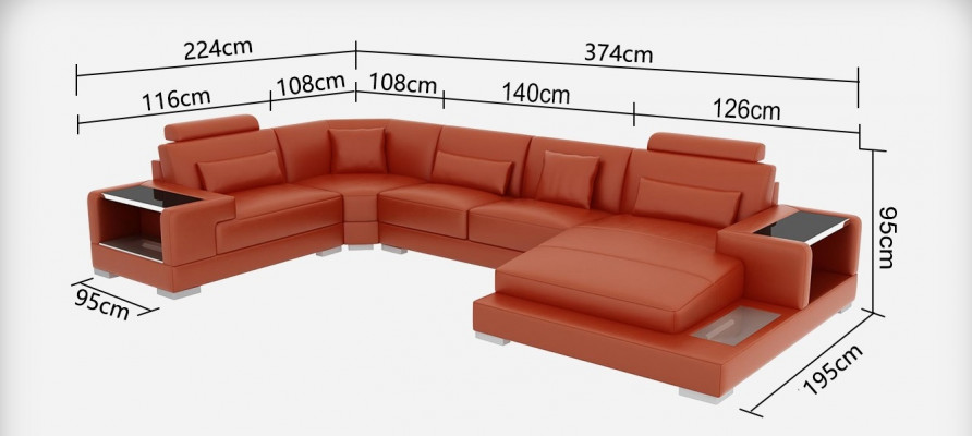 Leren bank Bank Bekleding Hoekontwerp Designer set Woongebied Sets Hoek Nieuw